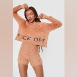 Nasty Gal Fluffy Knit Lounge Set